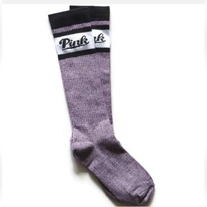Victoria' Secret PINK Knee High Socks Purple Marl Rare Find NWOT OS